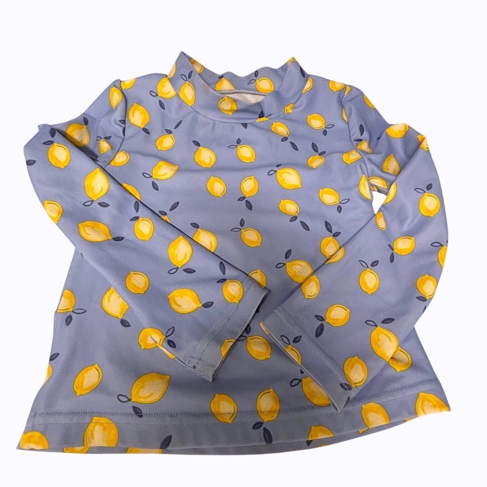 Carters Just One You Toddler Girls Lemon Print Long Sleeve Rash Guard Top 3T